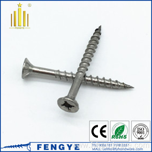 Stainless Cross Recessed Countersunk Flat Head Wood Screw